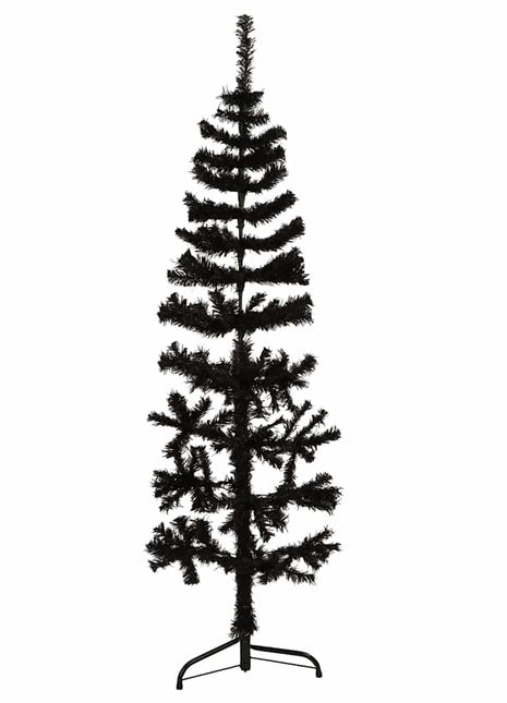Kunstkerstboom Half Met Standaard Smal Zwart