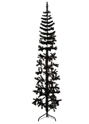 Kunstkerstboom Half Met Standaard Smal Zwart