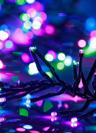 Lichtslinger Cluster Met 1000 Led's Pvc Pastel Meerkleurig En Donkergroen