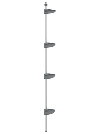 Doucherekje 4-Laags Telescopisch Hoekmodel Aluminium Zilver