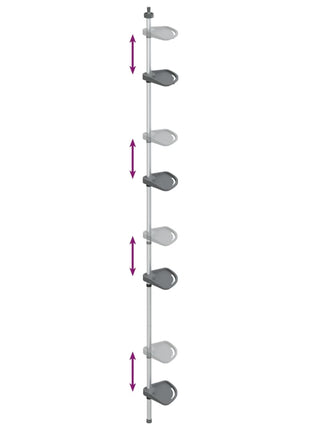 Doucherekje 4-Laags Telescopisch Hoekmodel Aluminium Zilver