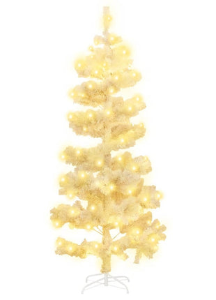 Kunstkerstboom Met Verlichting En Standaard 150 Cm Pvc Wit