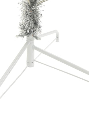 Kunstkerstboom Half Met Standaard 210 Cm Pet Kleurig Zilver