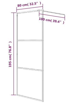 Inloopdouchewand Esg-Glas