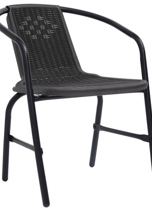 Tuinstoelen 4 st 110 kg kunststof rattan en staal