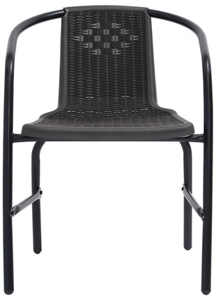 Tuinstoelen 4 st 110 kg kunststof rattan en staal
