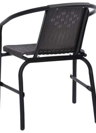 Tuinstoelen 4 st 110 kg kunststof rattan en staal