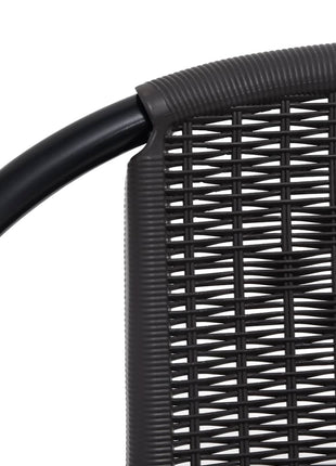 Tuinstoelen 4 st 110 kg kunststof rattan en staal