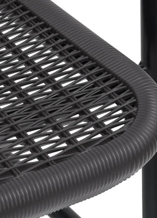 Tuinstoelen 4 st 110 kg kunststof rattan en staal