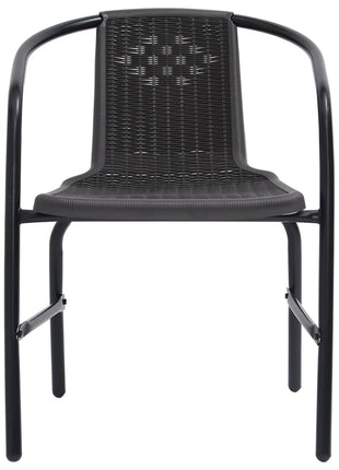 Tuinstoelen 6 st 110 kg kunststof rattan en staal