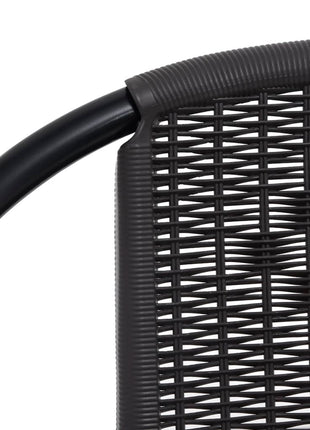 Tuinstoelen 6 st 110 kg kunststof rattan en staal