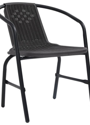Tuinstoelen 8 st 110 kg kunststof rattan en staal