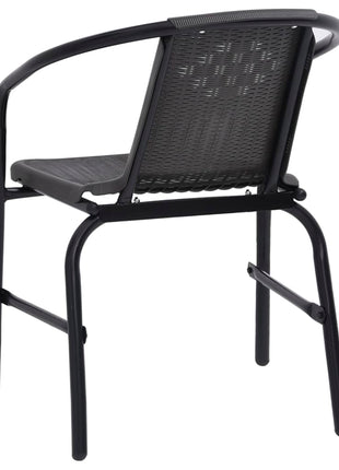Tuinstoelen 8 st 110 kg kunststof rattan en staal