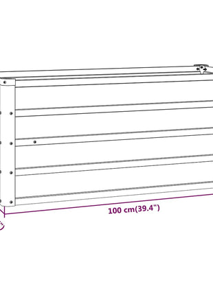 Plantenbak verhoogd 100x40x45 cm cortenstaal roestig