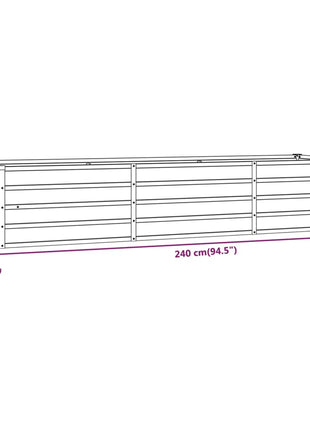 Plantenbak verhoogd 240x80x45 cm cortenstaal roestig