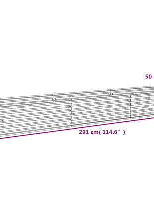 Plantenbak verhoogd 291x50x36 cm cortenstaal
