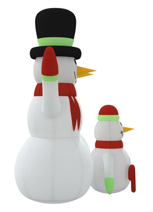 Sneeuwpopfamilie Opblaasbaar Met Led's