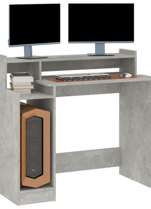 Bureau Met Led-Verlichting 97X45X90 Cm Bewerkt Hout