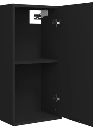 Badkamerkast wandgemonteerd 32x20x67 cm zwart