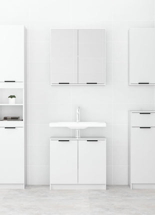 Badkamerkast wandgemonteerd 32x20x67 cm hoogglans wit