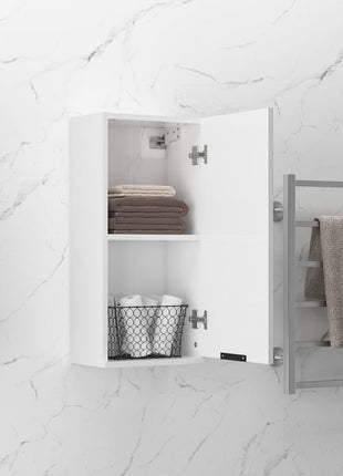 Badkamerkast wandgemonteerd 32x20x67 cm hoogglans wit