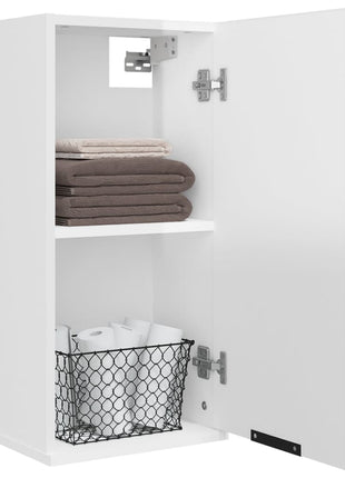 Badkamerkast wandgemonteerd 32x20x67 cm hoogglans wit
