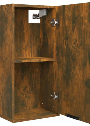 Badkamerkast wandgemonteerd 32x20x67 cm gerookt eikenkleurig