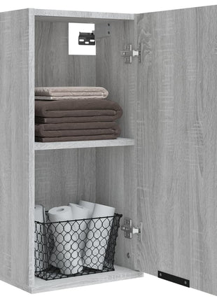 Badkamerkast wandgemonteerd 32x20x67 cm grijs sonoma eikenkleur