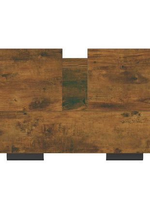 Badkamerkast 64,5X33,5X59 Cm Bewerkt Hout Kleurig Gerookt Eiken