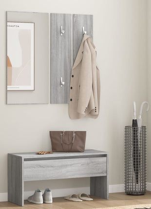 Garderobe Set Bewerkt Hout