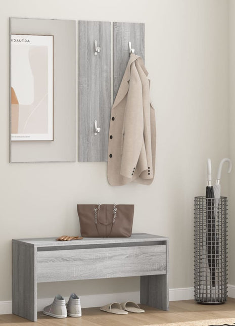 Garderobe Set Bewerkt Hout