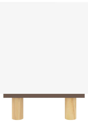 Tv-Meubel 105X30X40 Cm Massief Grenenhout En Rattan