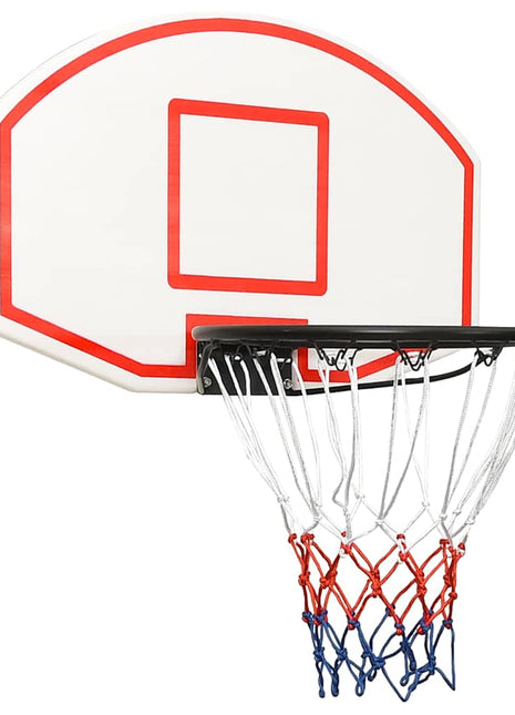 Basketbalbord 71x45x2 cm polyetheen wit