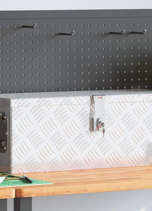 Opbergbox 90X47X33,5 Cm Aluminium Kleurig Zilver