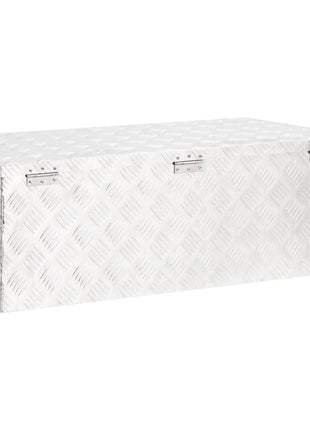 Opbergbox 90X47X33,5 Cm Aluminium Kleurig Zilver
