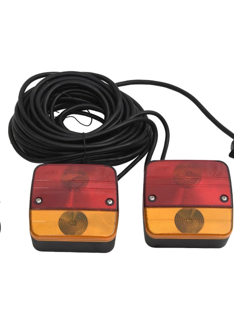 Aanhangerlampen 2 st klassiek peertje 12 V 10,5x5x9,5 cm rood