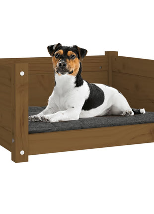 Hondenmand 55,5x45,5x28 cm massief grenenhout honingbruin