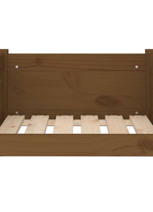 Hondenmand 55,5x45,5x28 cm massief grenenhout honingbruin