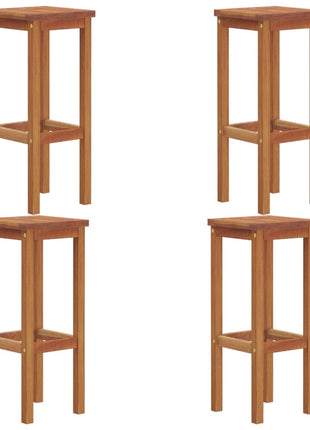 Barkrukken 4 st massief acaciahout