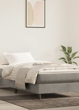 Pocketveringmatras 90X190X20 Cm Fluweel Lichtgrijs