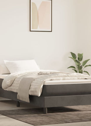 Pocketveringmatras 120X200X20 Cm Fluweel Donkergrijs