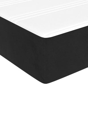 Pocketveringmatras 80X200X20 Cm Fluweel Zwart