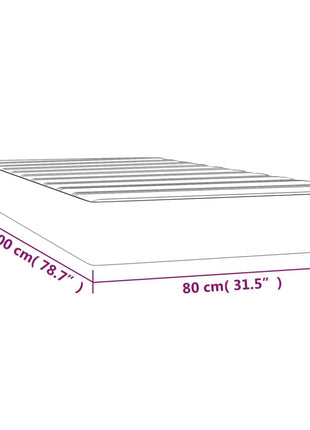 Pocketveringmatras 80X200X20 Cm Fluweel Zwart