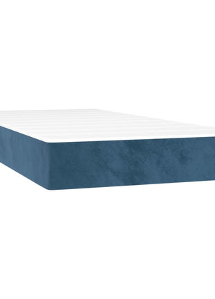 Pocketveringmatras 80X200X20 Cm Fluweel Donkerblauw