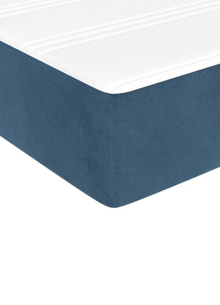 Pocketveringmatras 80X200X20 Cm Fluweel Donkerblauw