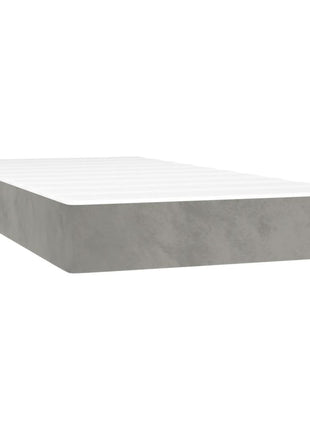 Pocketveringmatras 90X190X20 Cm Fluweel Lichtgrijs