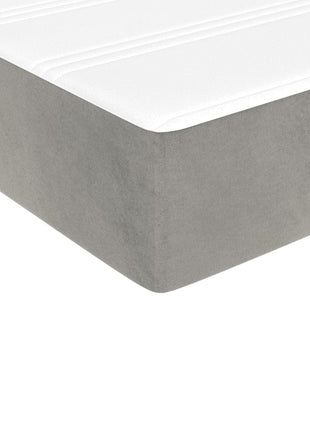Pocketveringmatras 90X190X20 Cm Fluweel Lichtgrijs