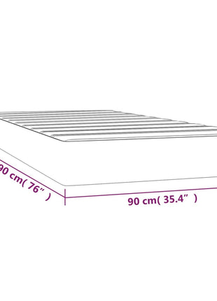Pocketveringmatras 90X190X20 Cm Fluweel Lichtgrijs