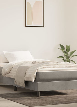 Pocketveringmatras 90X190X20 Cm Fluweel Lichtgrijs