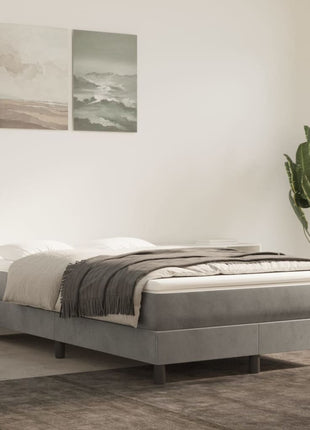 Pocketveringmatras 90X190X20 Cm Fluweel Lichtgrijs